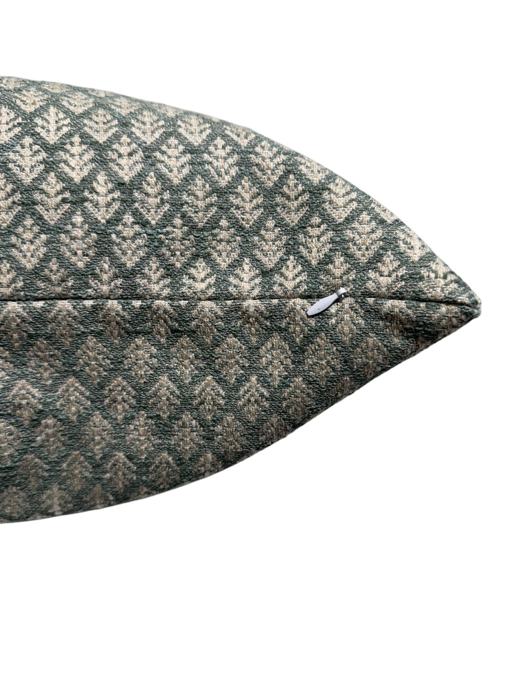 Muted Green Leaf Pattern Pillow Cover, Woven Accent Pillow