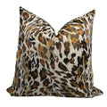 Handmade Cheetah Print Pillow Cover, Neutral Animal Print Cushion