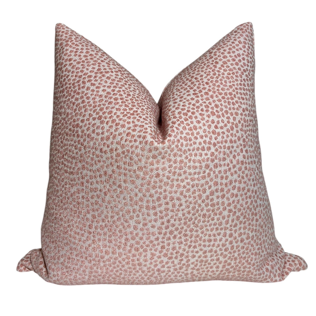 Pink Dot Pattern Pillow Cover, Dotify Bella Pink Chenille Throw Pillow Cover, Pink Textured Pillow, Decorative Pink Chenille Pillow Cover,