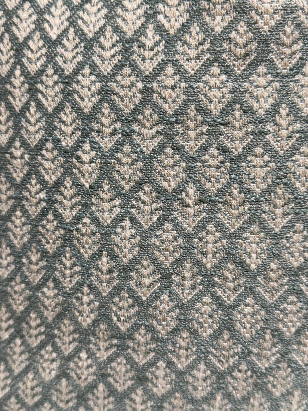 Muted Green Leaf Pattern Pillow Cover, Woven Accent Pillow