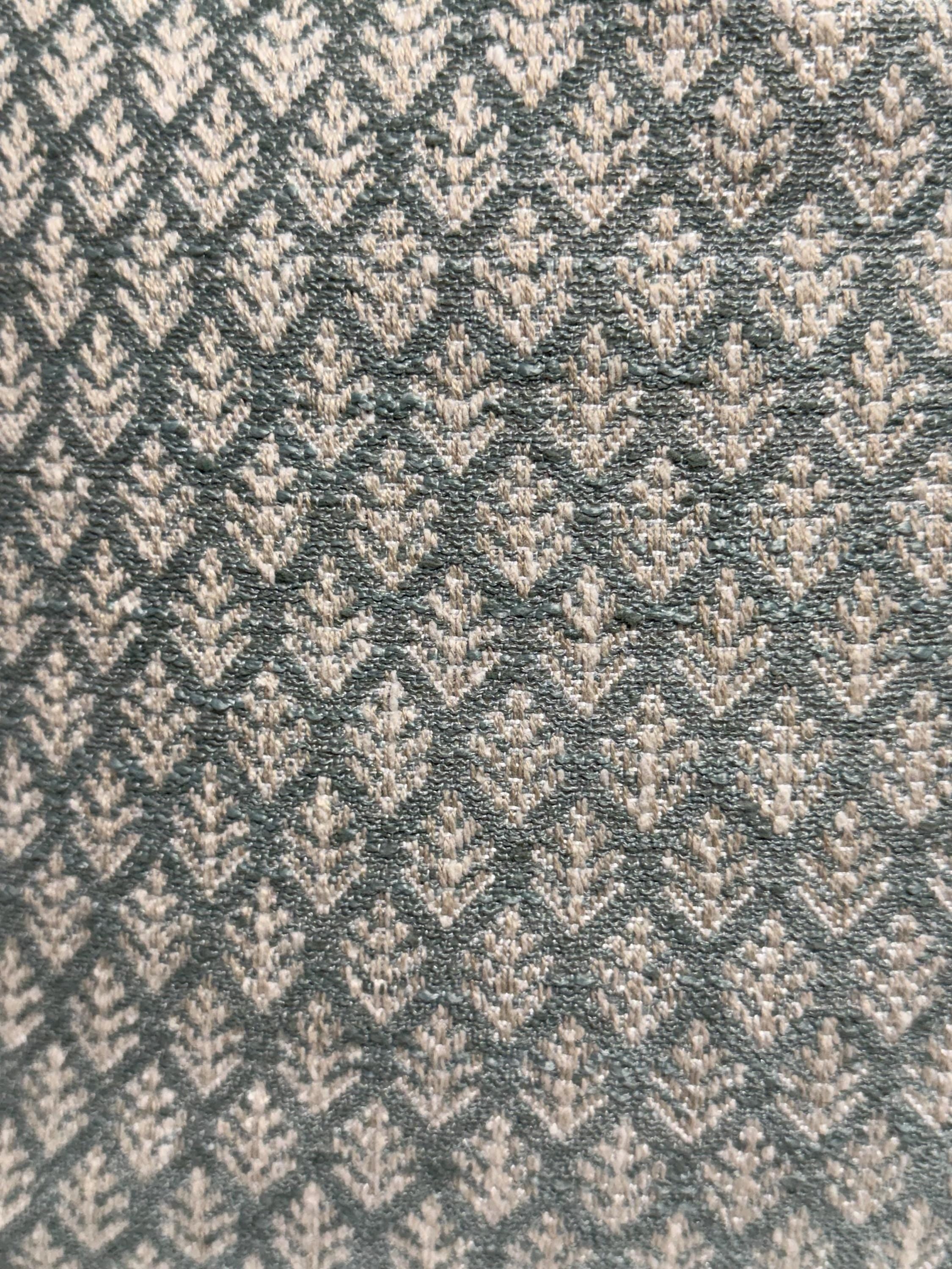 Muted Green Leaf Pattern Pillow Cover, Woven Accent Pillow