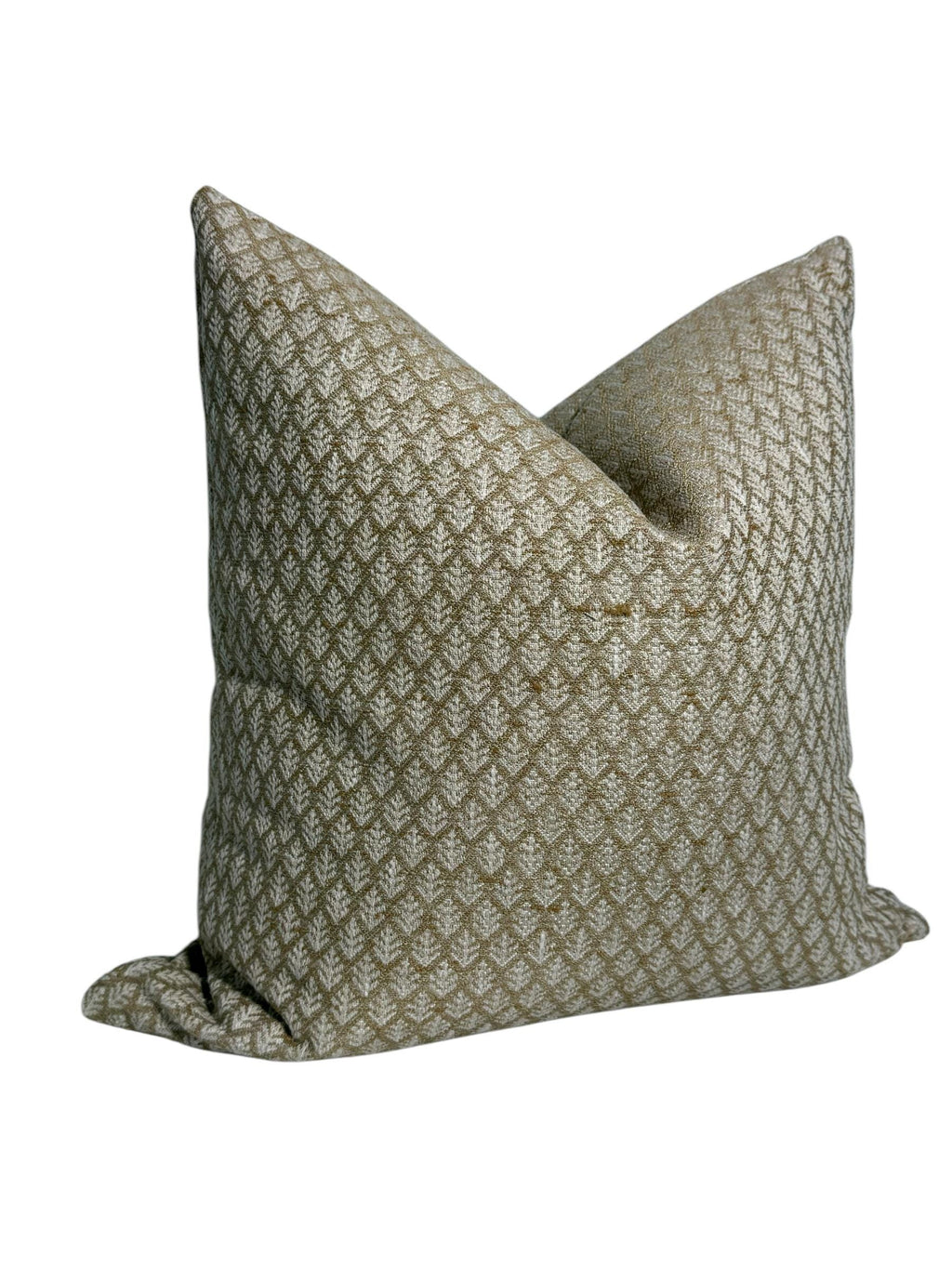 Modern Woven Throw Pillow Cover, Neutral Diamond Leaf Pattern, Boho Decor