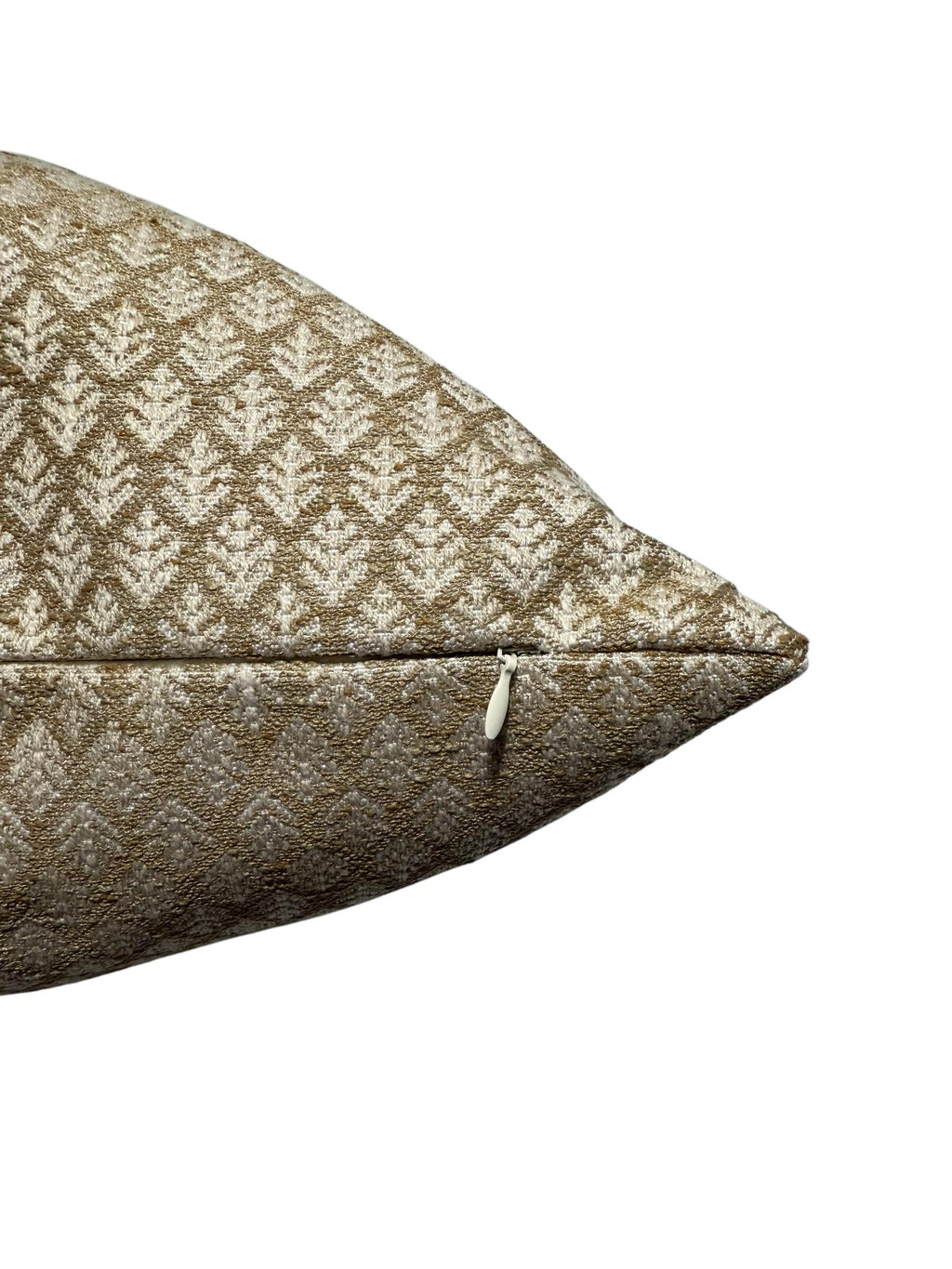 Modern Woven Throw Pillow Cover, Neutral Diamond Leaf Pattern, Boho Decor