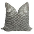 Muted Green Leaf Pattern Pillow Cover, Woven Accent Pillow