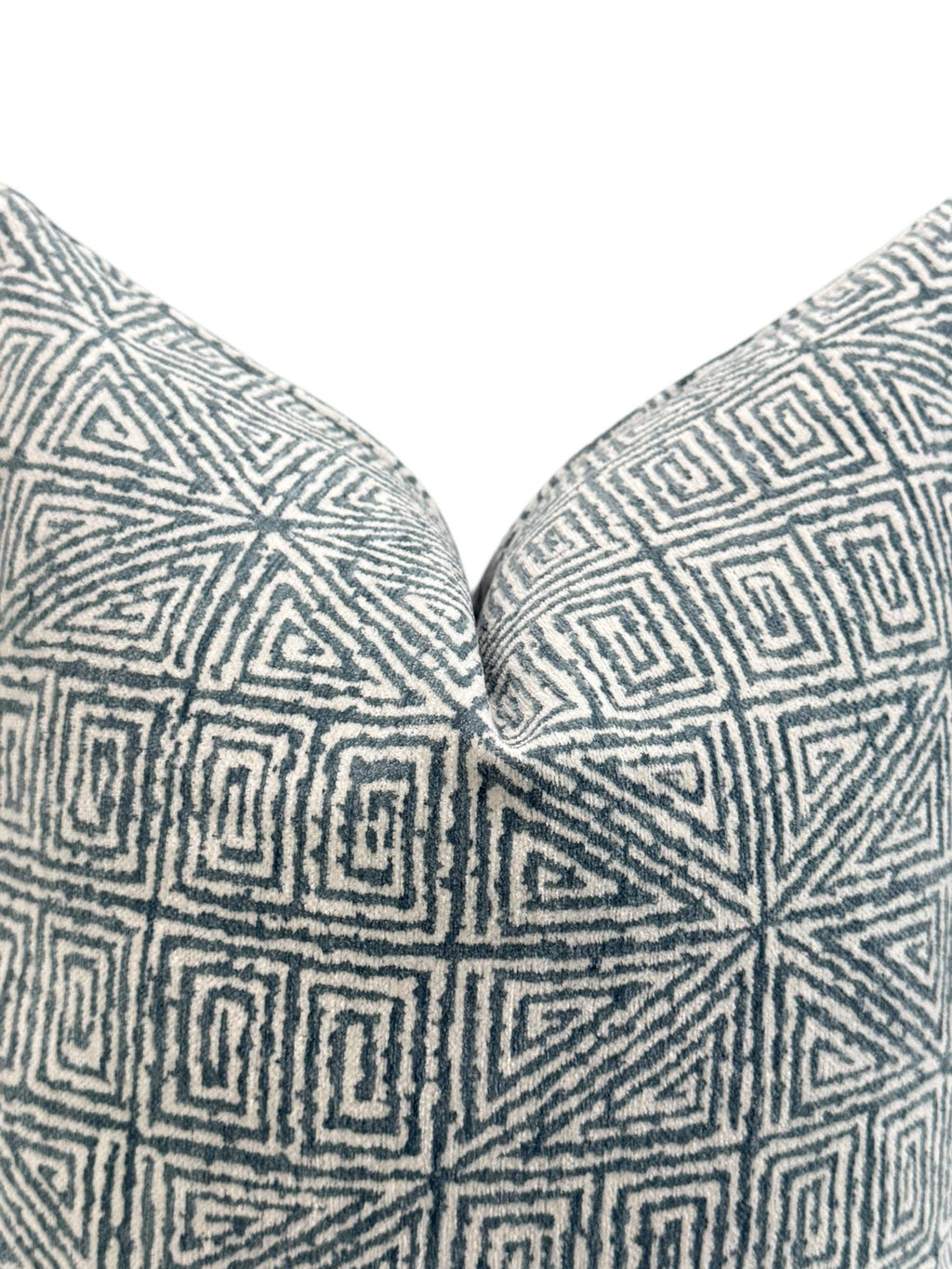 Navy Blue Geometric Pillow Cover, Modern Maze Design
