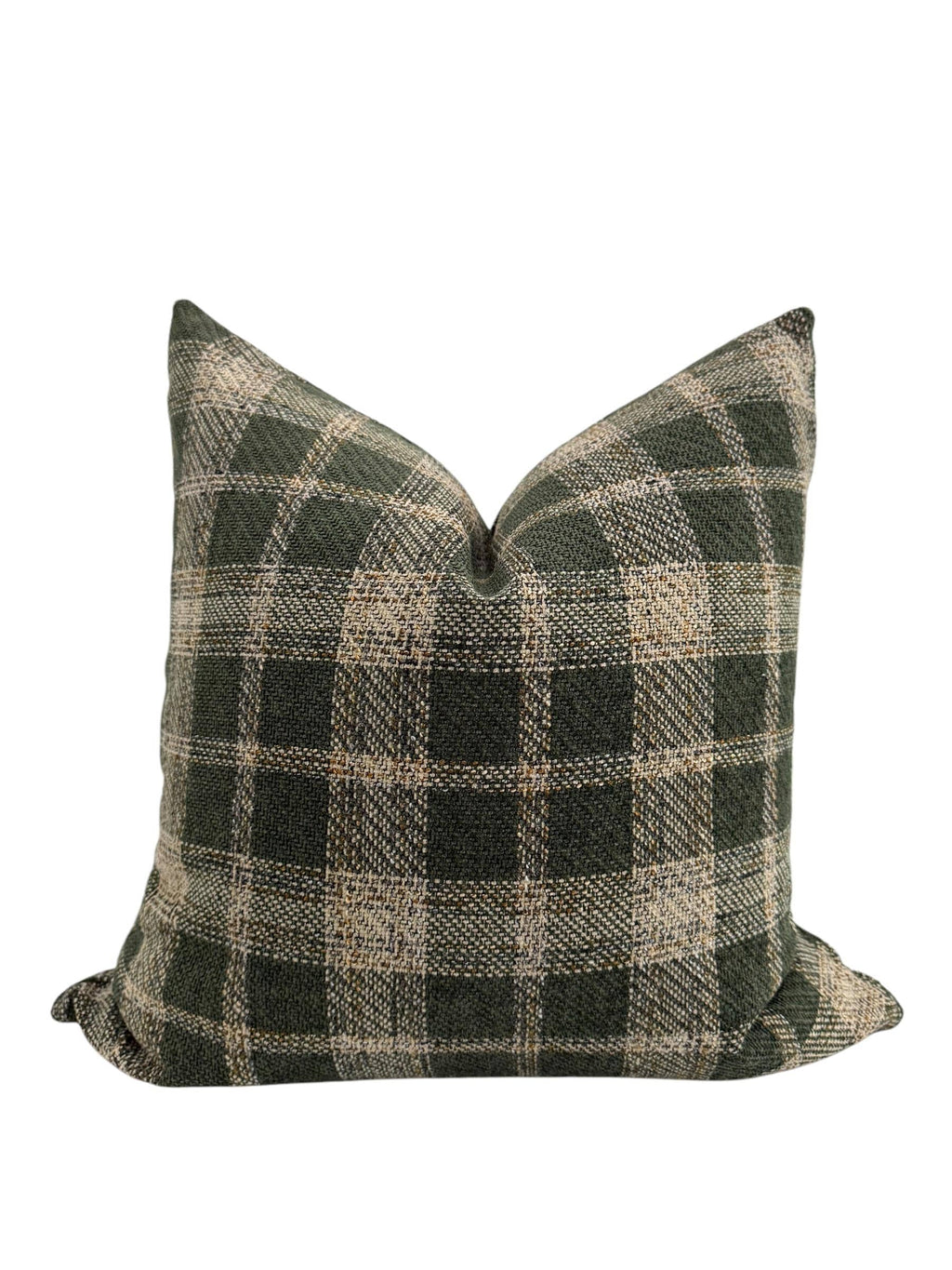 Green Plaid Pillow Cover, Hunter Green Tartan Throw Pillow, Cozy Fall Decor Cushion, Forest Green Checkered Cover, Rustic Cabin Pillow Cover