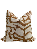 Rust Abstract Pillow Cover, Modern Pattern Throw Pillow, Burnt Orange Cushion, Rust & Cream Modern Pillow, Burnt Orange and Beige Pillow