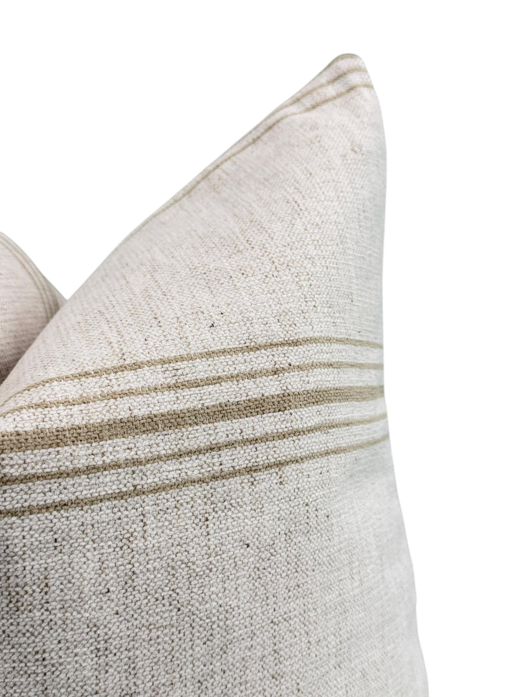 French Stripe Linen Pillow Cover, Farmhouse Lumbar Cushion