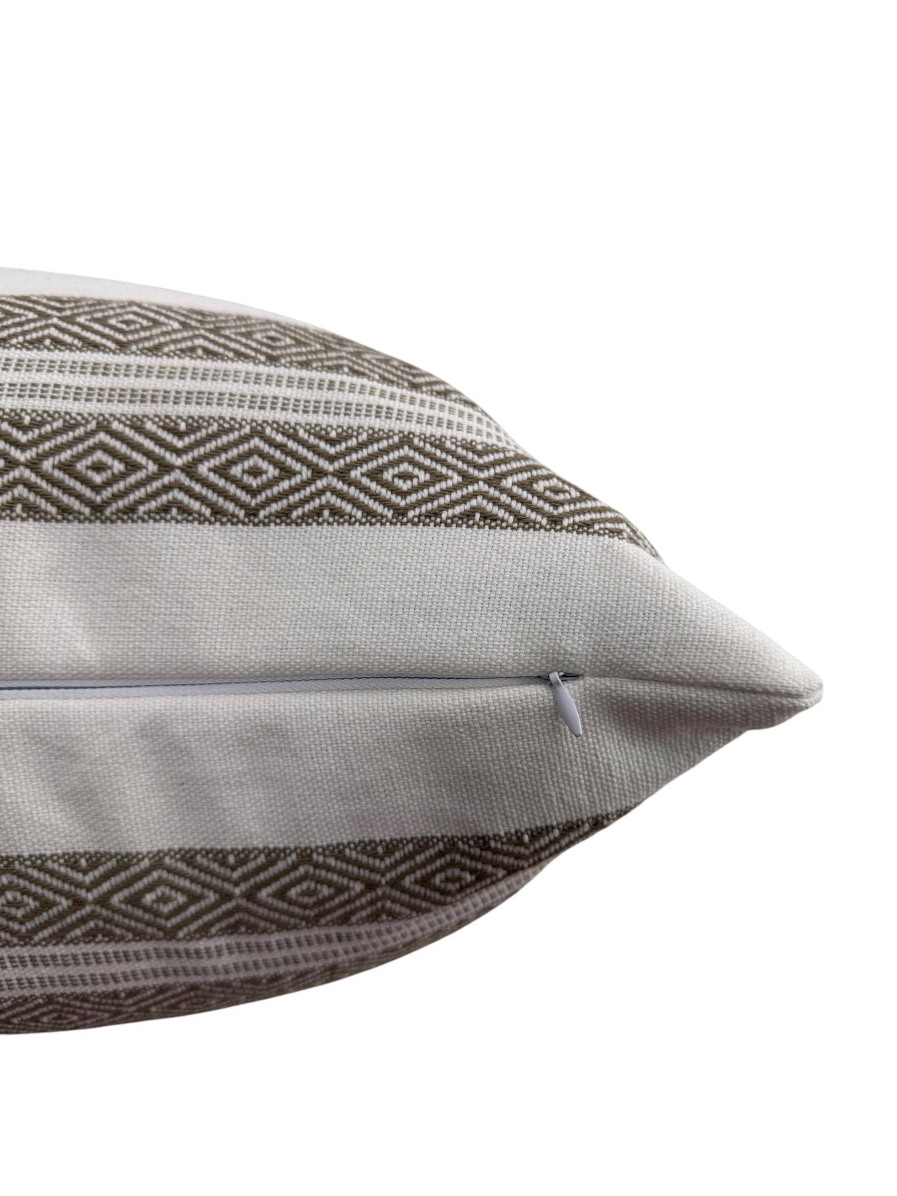 Diamond Stripe Pillow Cover, Modern Boho, Handmade in USA