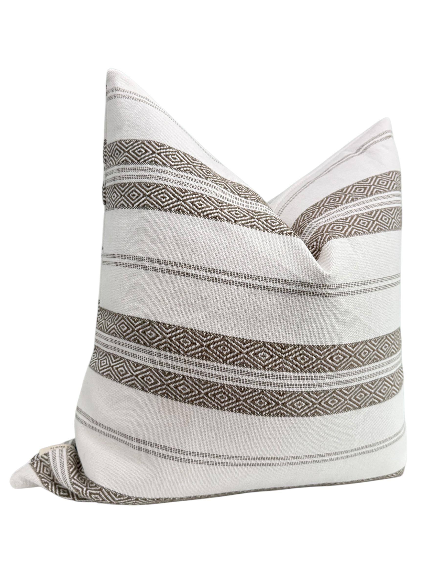 Diamond Stripe Pillow Cover, Modern Boho, Handmade in USA