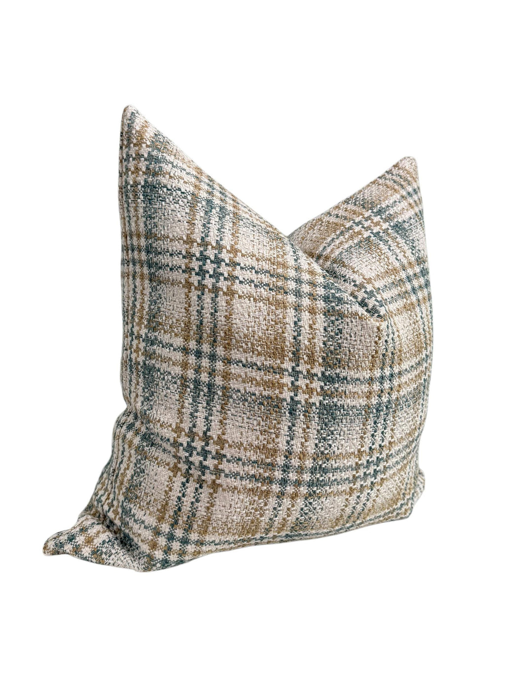 Green Plaid Pillow Cover, Rustic Farmhouse Decor