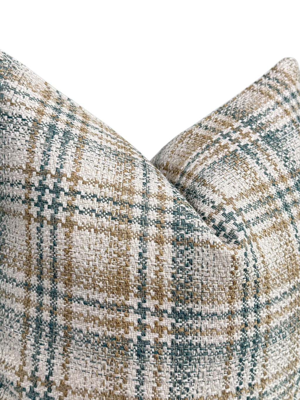 Green Plaid Pillow Cover, Rustic Farmhouse Decor