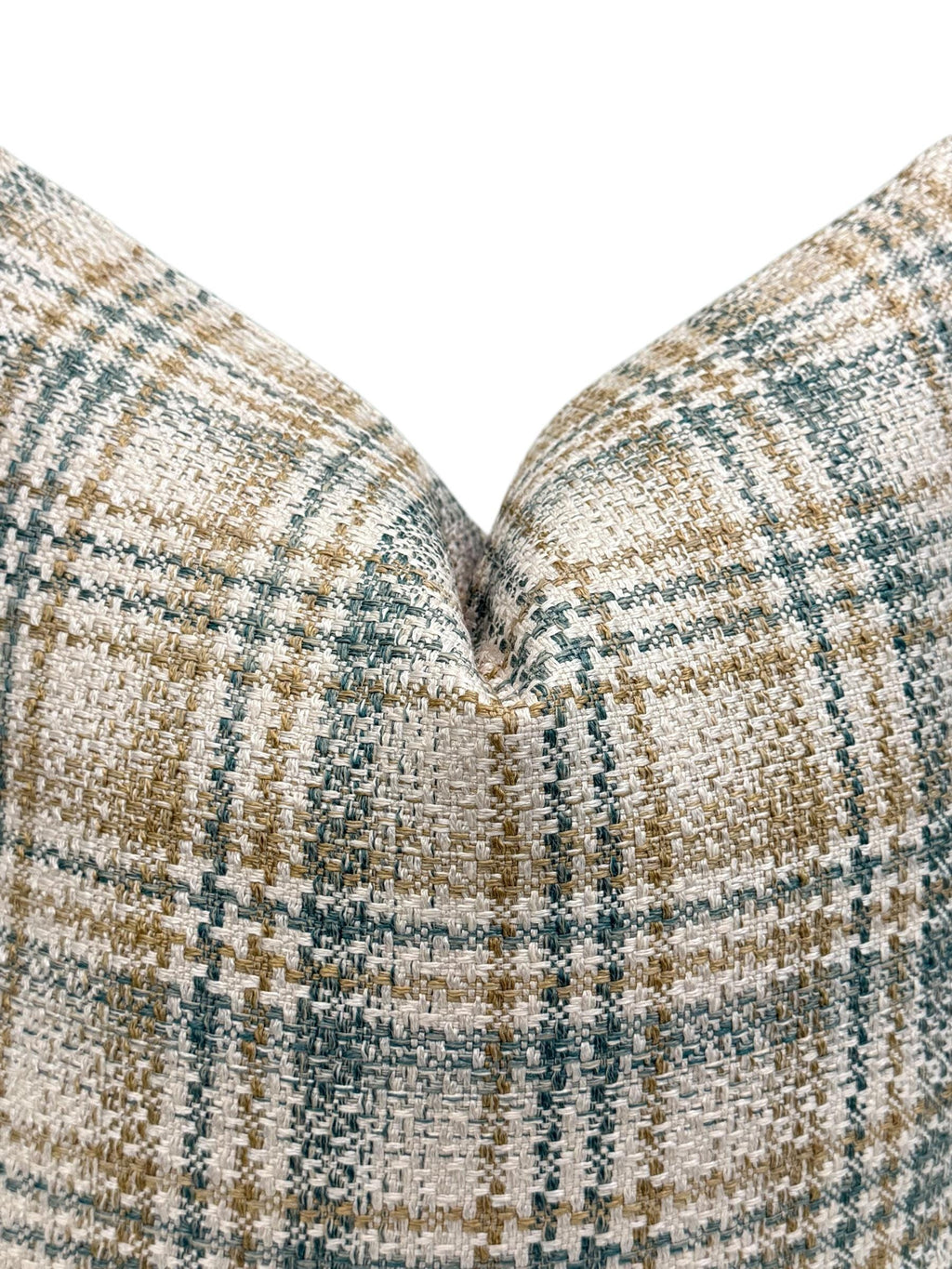 Green Plaid Pillow Cover, Rustic Farmhouse Decor