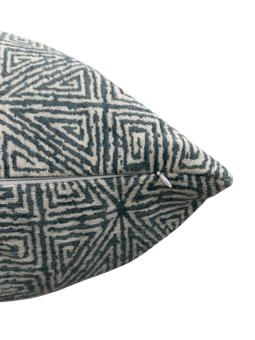 Navy Blue Geometric Pillow Cover, Modern Maze Design