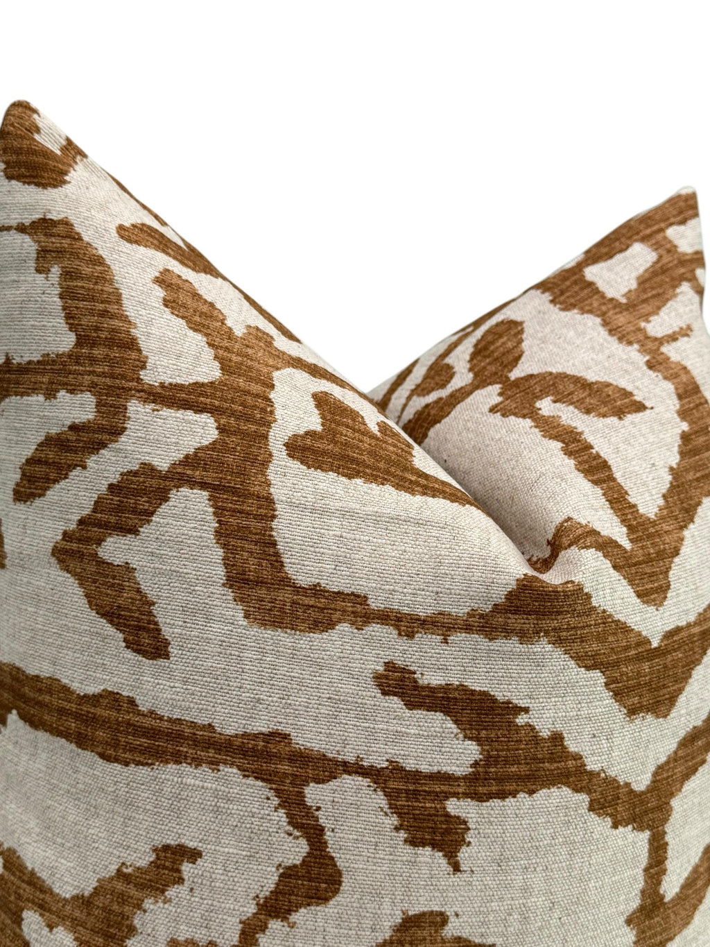 Rust Abstract Pillow Cover, Modern Pattern Throw Pillow, Burnt Orange Cushion, Rust & Cream Modern Pillow, Burnt Orange and Beige Pillow