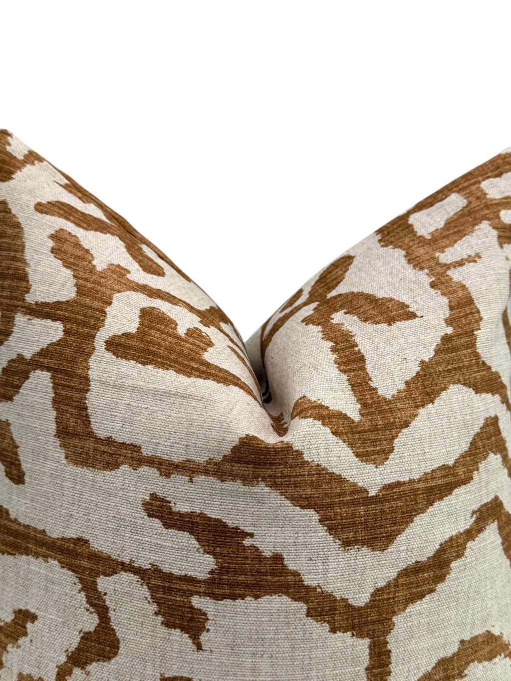 Rust Abstract Pillow Cover, Modern Pattern Throw Pillow, Burnt Orange Cushion, Rust & Cream Modern Pillow, Burnt Orange and Beige Pillow