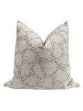 Beige Decorative Pillow, Ivory Floral Pillow, Light Neutral Floral Pillow Covers, Taupe Throw Pillow, Beige and White Floral Cushion