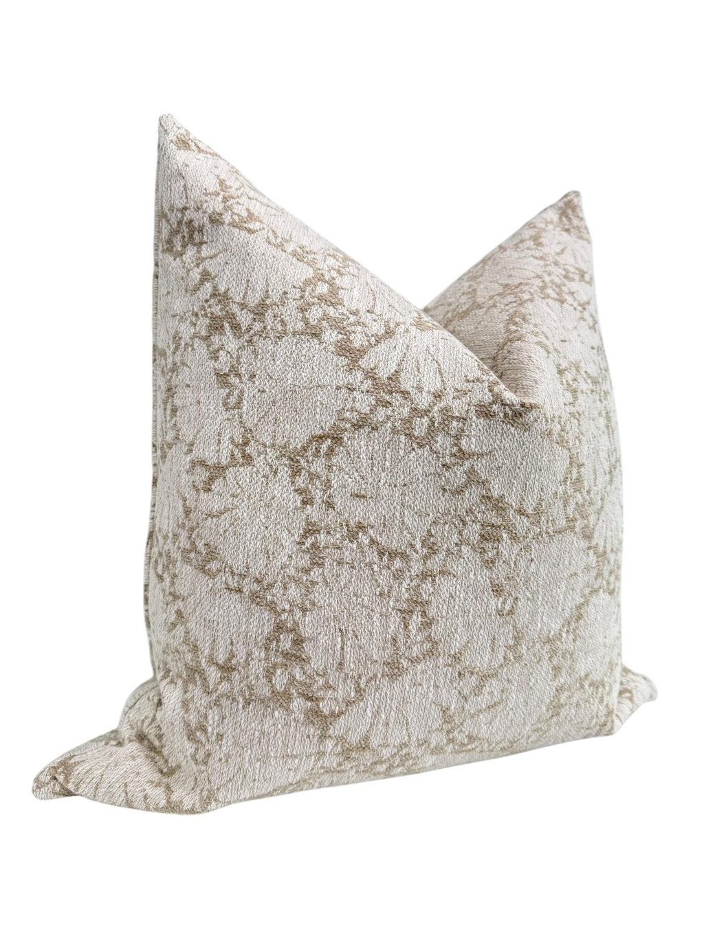 Beige Decorative Pillow, Ivory Floral Pillow, Light Neutral Floral Pillow Covers, Taupe Throw Pillow, Beige and White Floral Cushion