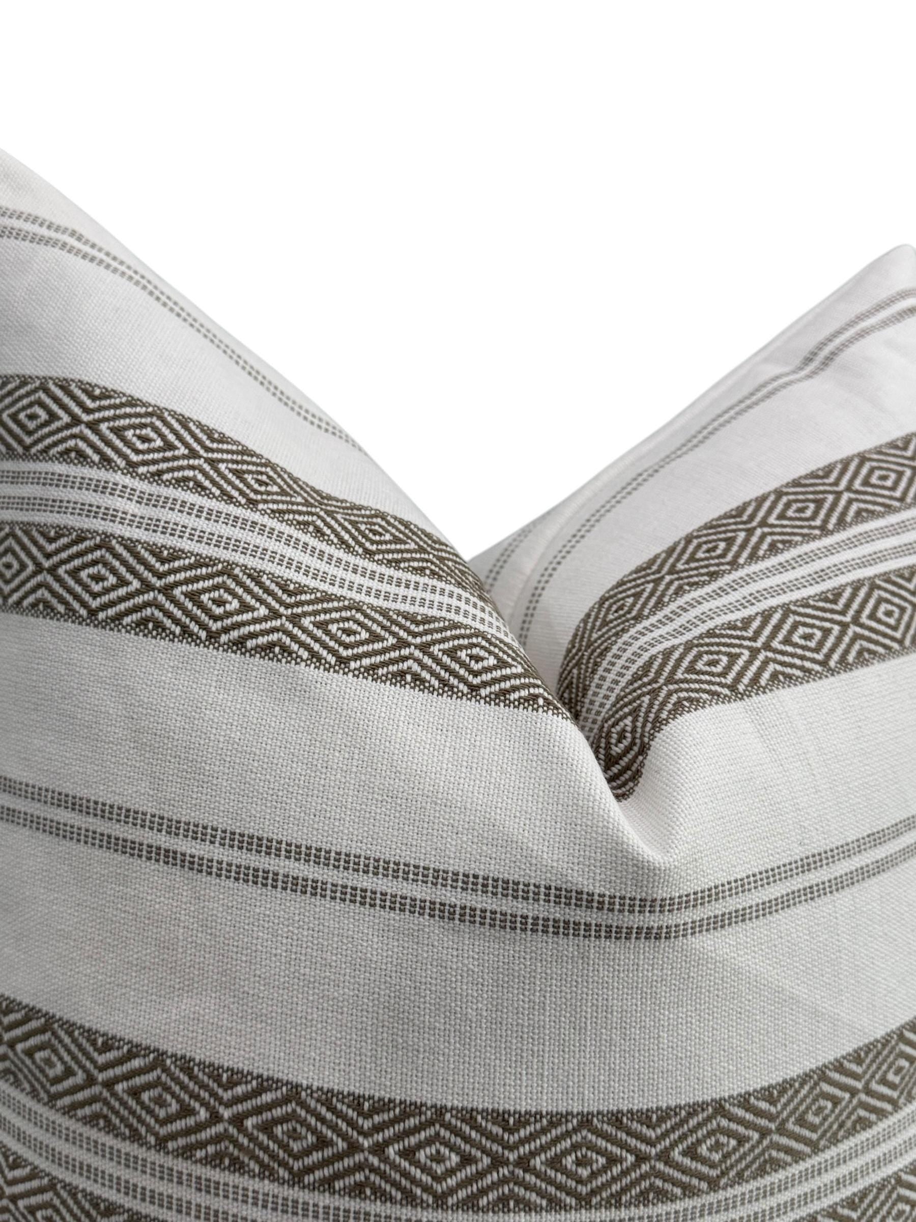 Diamond Stripe Pillow Cover, Modern Boho, Handmade in USA