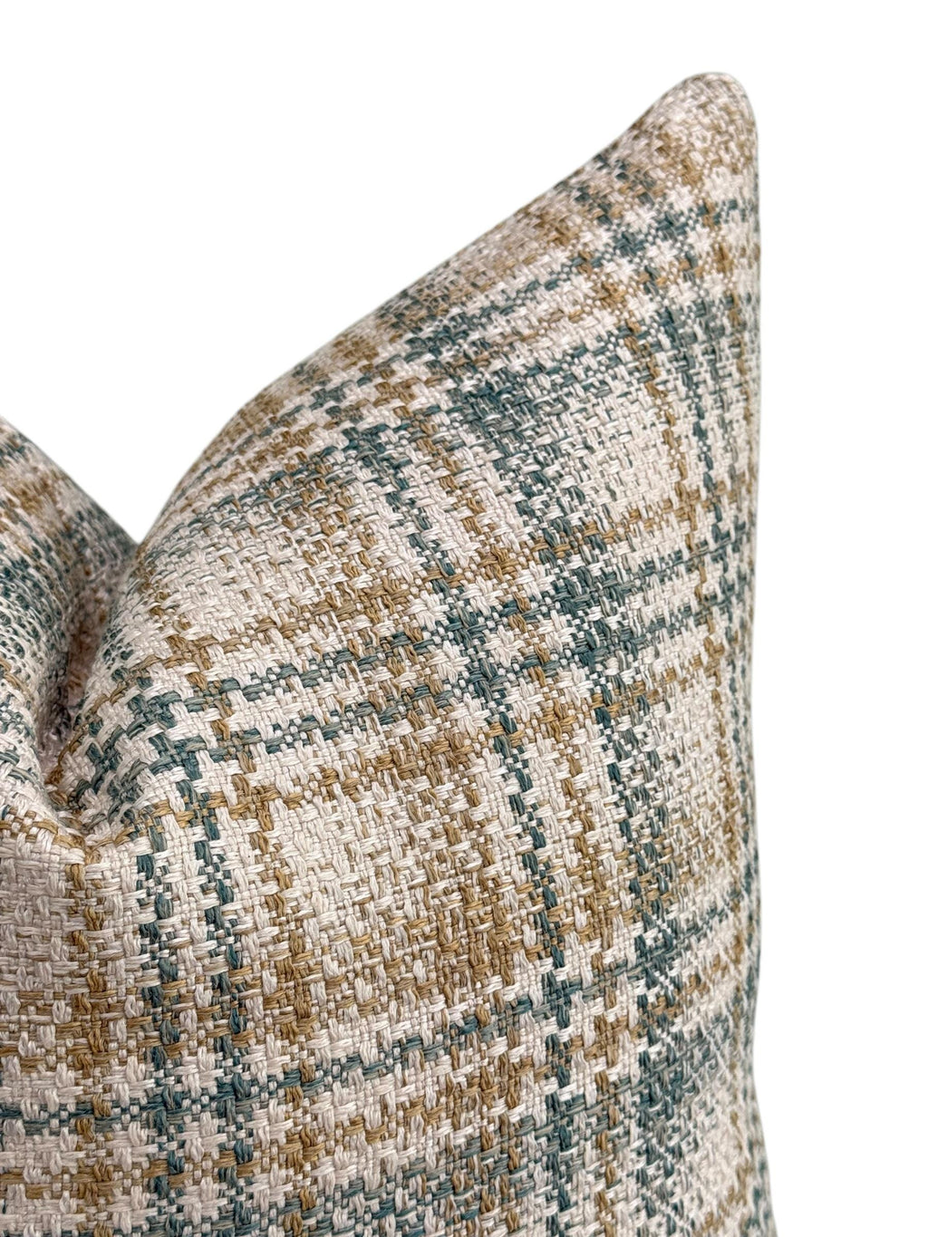 Green Plaid Pillow Cover, Rustic Farmhouse Decor