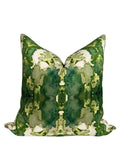 Emerald Watercolor Pillow Cover: Blue Green Abstract Design