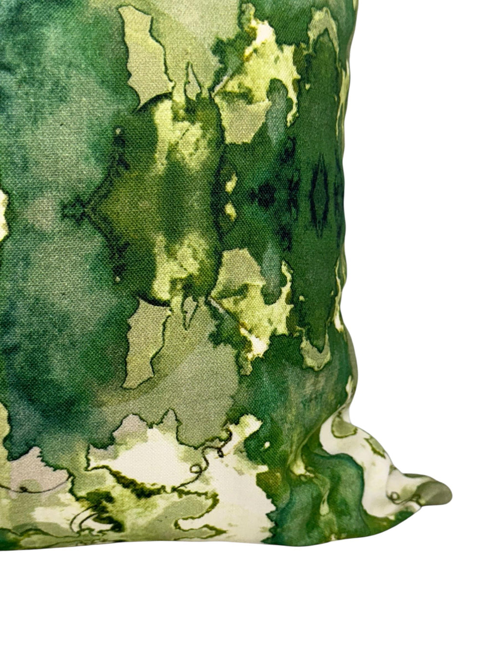 Emerald Watercolor Pillow Cover: Blue Green Abstract Design