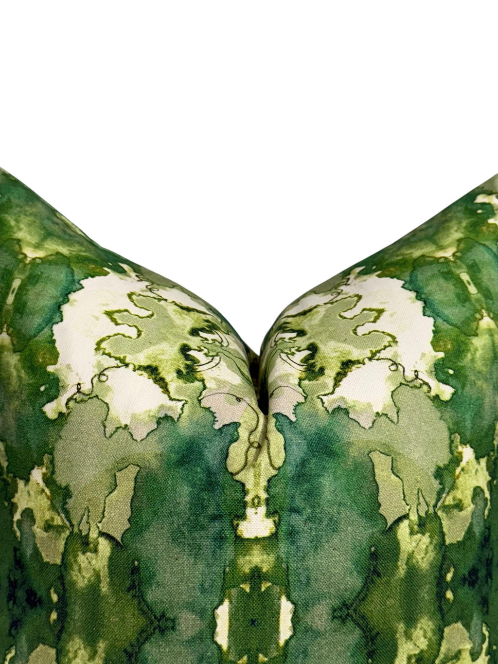 Emerald Watercolor Pillow Cover: Blue Green Abstract Design