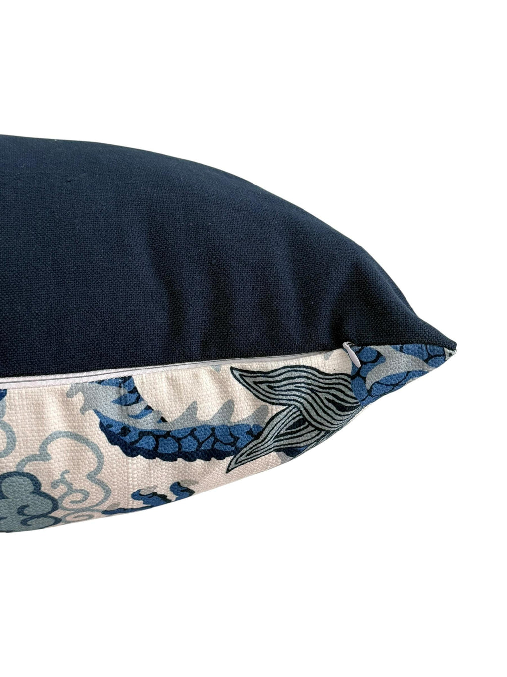 Blue Dragon Pillow Cover: Chinoiserie Asian Throw Pillow
