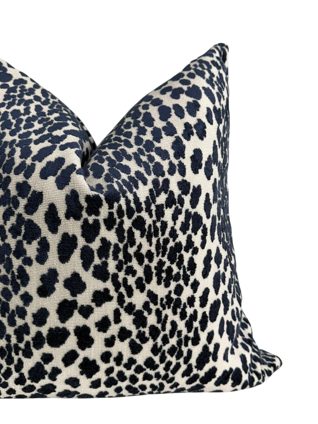 Handmade Cheetah Print Pillow Cover: Blue and Beige Safari Accent Cushion