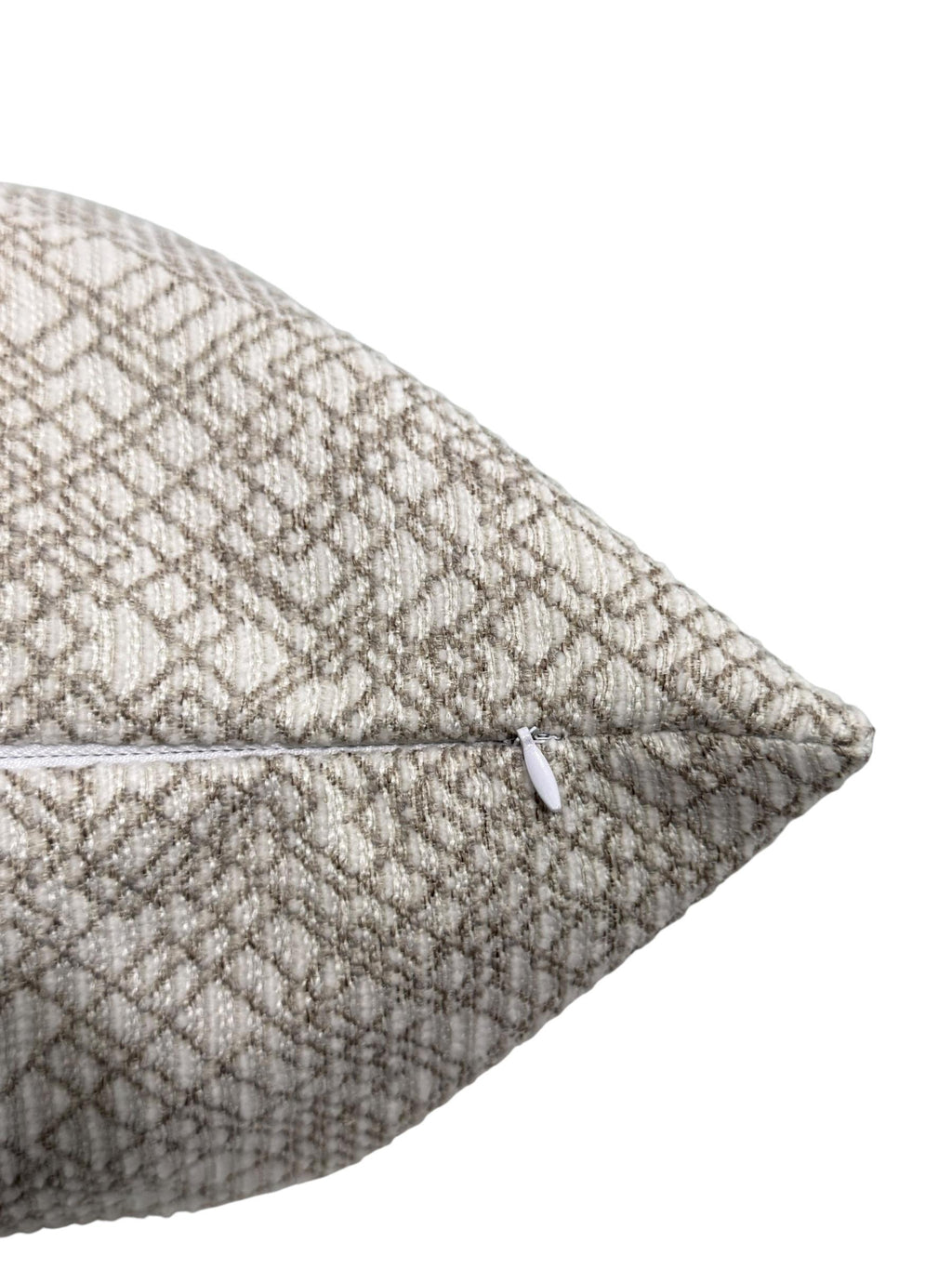Textured Geometric Pillow Cover: Beige & Gray, Modern Minimalist