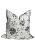 Embroidered Floral Pillow Cover: Linen Look, Farmhouse Decor