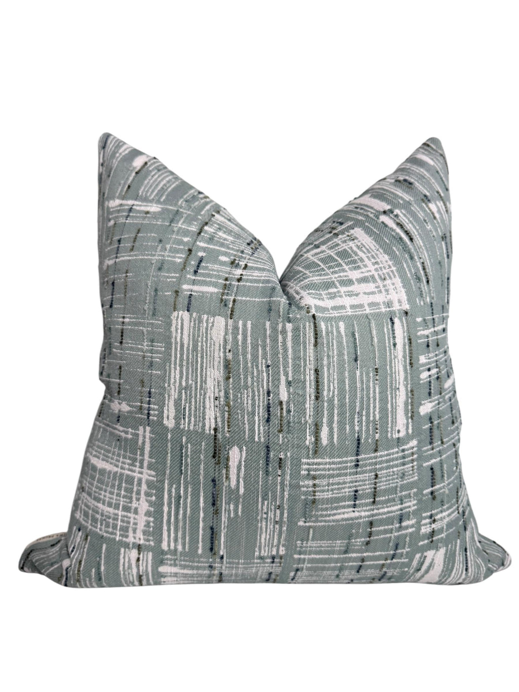 Sage Green Abstract Pillow Cover, Modern Geometric Cushion, Handmade USA