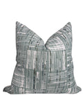 Sage Green Abstract Pillow Cover, Modern Geometric Cushion, Handmade USA