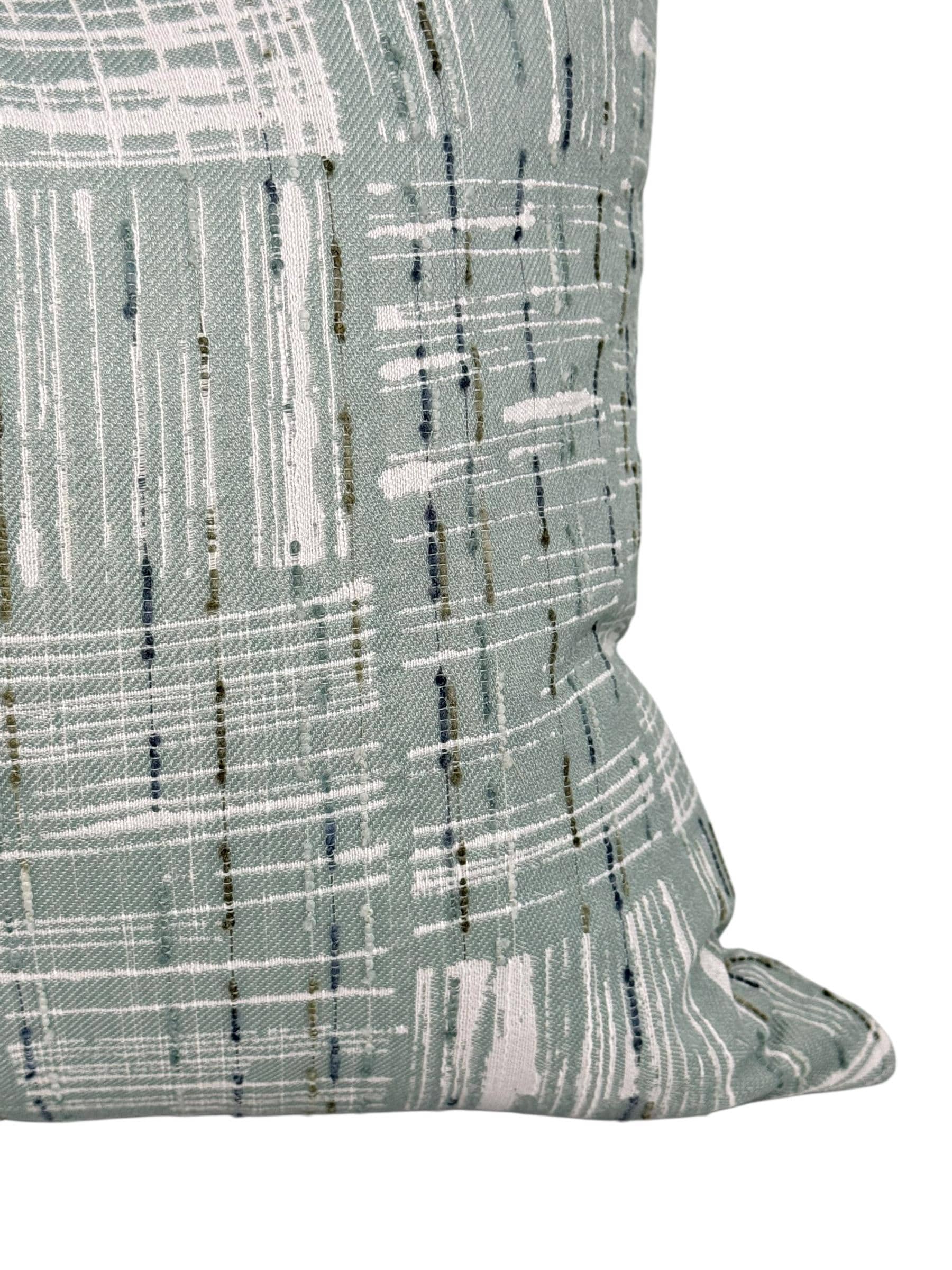 Sage Green Abstract Pillow Cover, Modern Geometric Cushion, Handmade USA