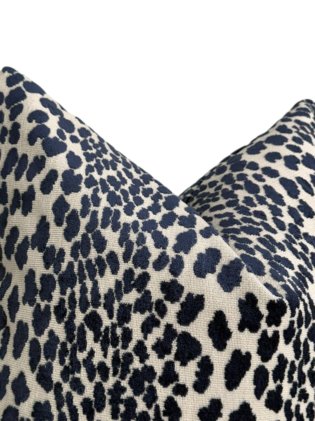 Handmade Cheetah Print Pillow Cover: Blue and Beige Safari Accent Cushion
