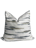 Textured Wave Embroidered Pillow Cover: Modern Coastal Accent