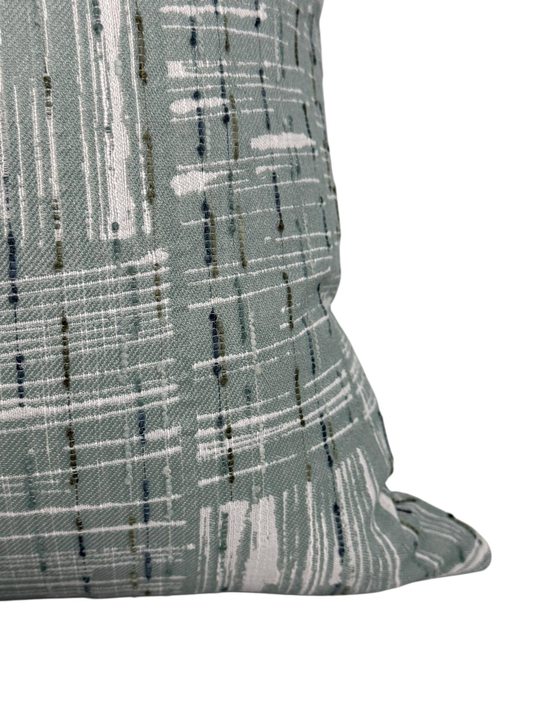 Sage Green Abstract Pillow Cover, Modern Geometric Cushion, Handmade USA