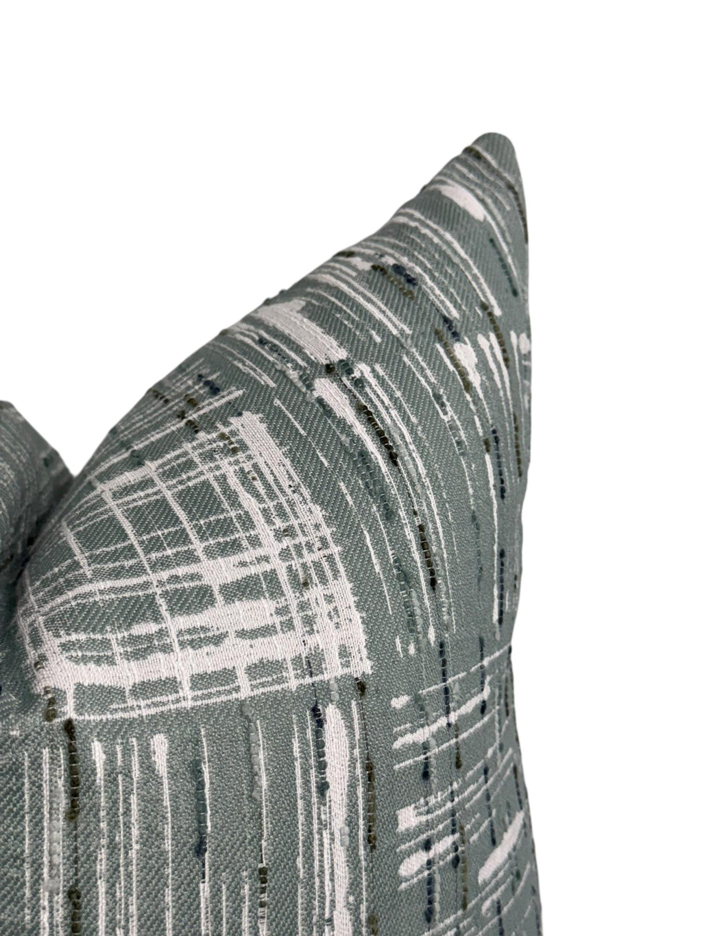 Sage Green Abstract Pillow Cover, Modern Geometric Cushion, Handmade USA