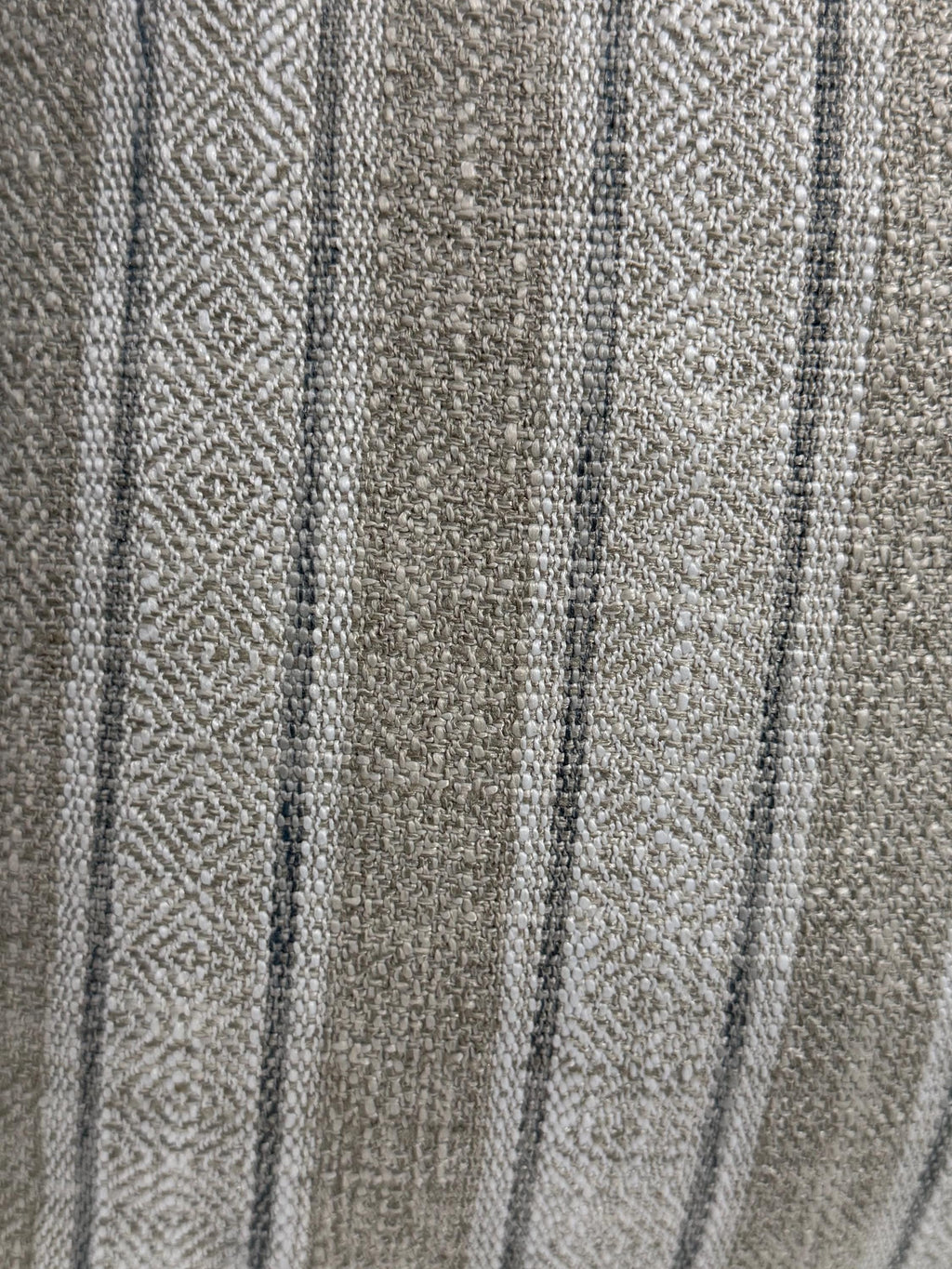Beige Striped Woven Pillow Cover - Modern Farmhouse Decor