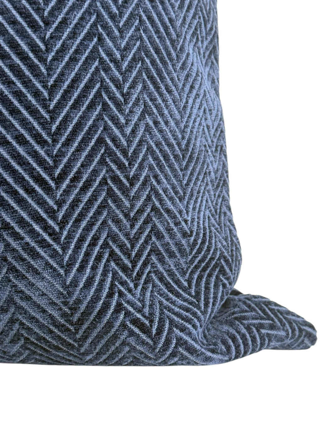Navy Blue Velvet Pillow Cover, Herringbone Textured Cushion, Modern Luxury Throw Pillow, Soft Velvet Sofa Decor, Deep Blue Accent Pillow