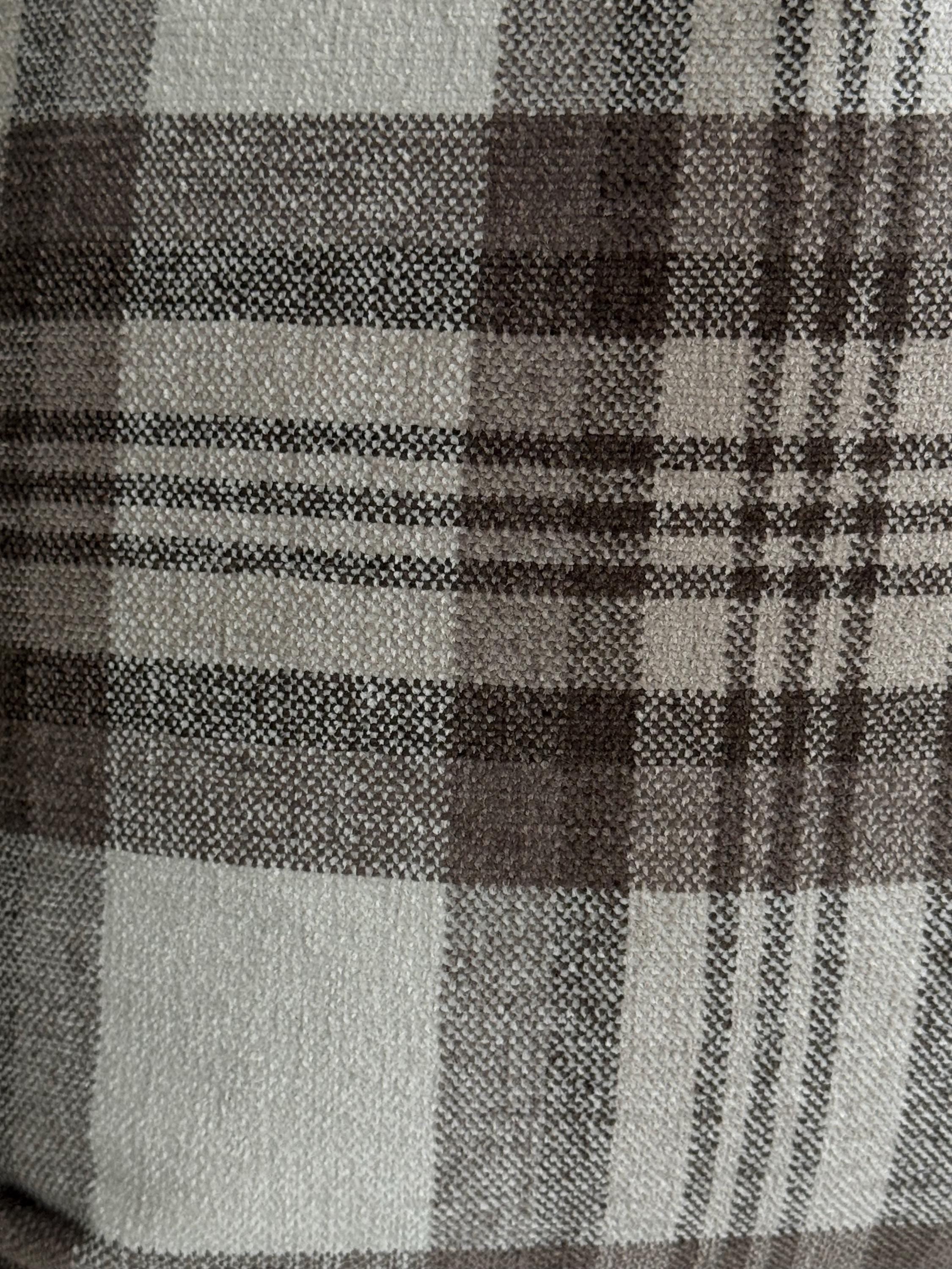 Brown and Cream Plaid Pillow Cover, Neutral Check Cushion, Rustic Farmhouse Throw Pillow, Cozy Cabin Decor, Wool-Look Tartan Pillow
