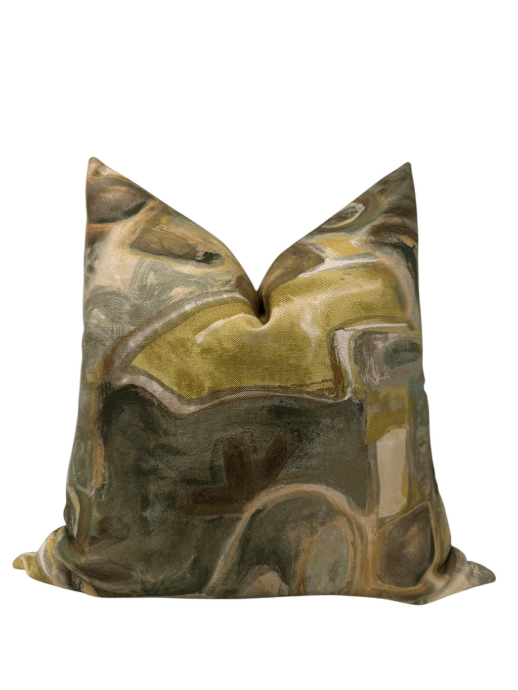 Abstract Pillow Cover, Modern Earth Tone Throw Pillow, Olive Green Decorative Cushion, Verdant Stone Modern Pillow Cover, Neutral Art Pillow