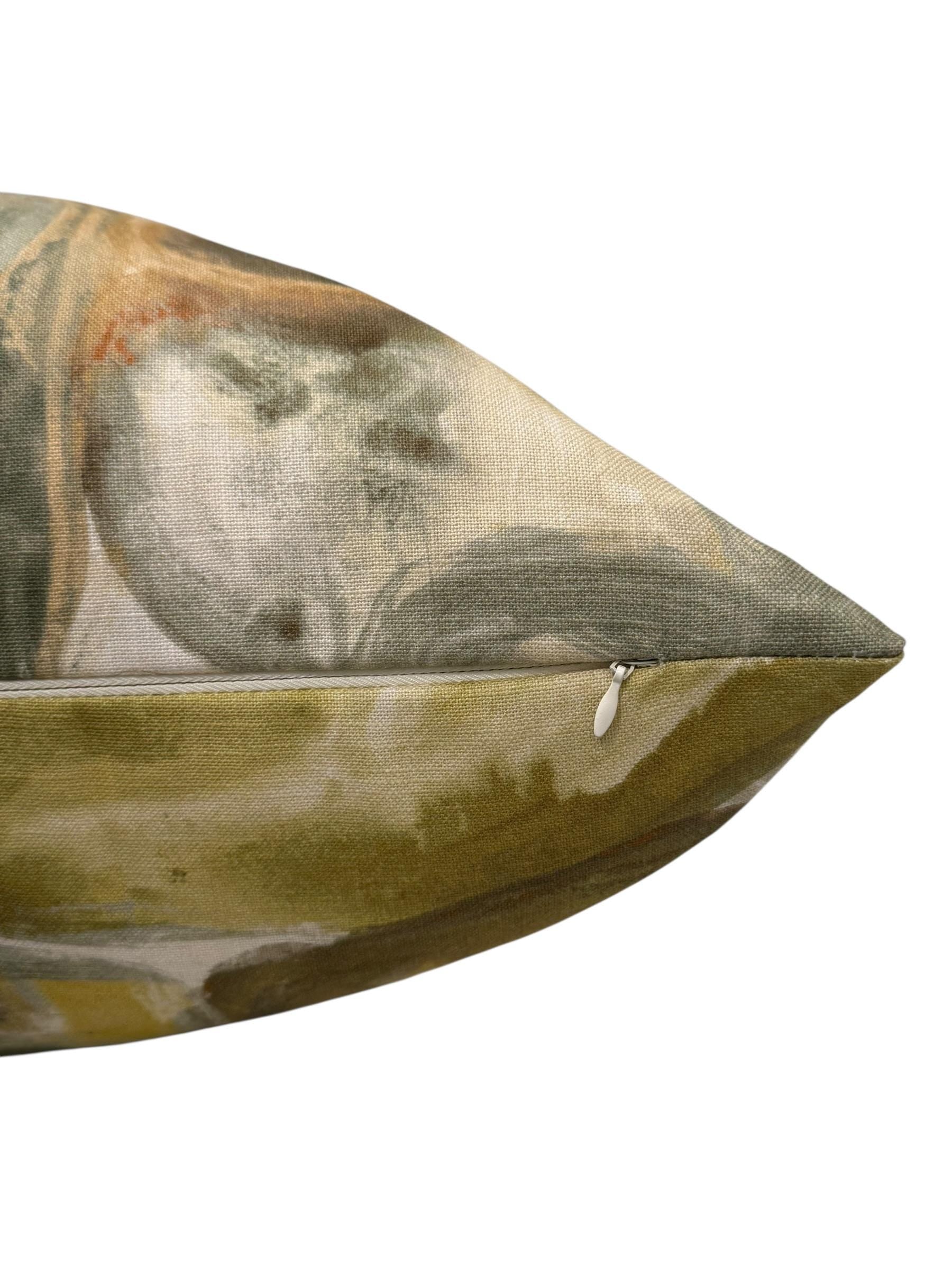 Abstract Pillow Cover, Modern Earth Tone Throw Pillow, Olive Green Decorative Cushion, Verdant Stone Modern Pillow Cover, Neutral Art Pillow