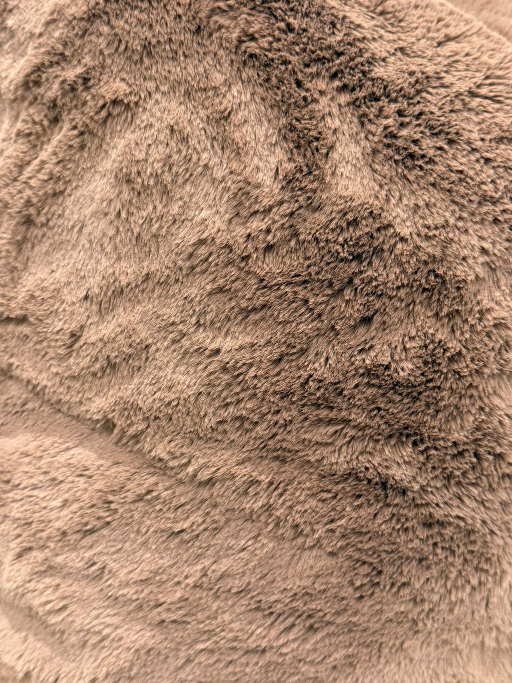 Handmade Brown Faux Fur Pillow Cover, Plush Accent Cushion