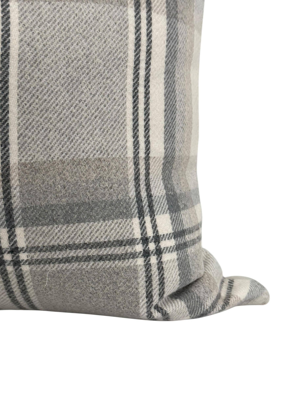 Neutral Plaid Pillow Cover, Gray Beige Farmhouse Cushion, Modern Rustic Decor