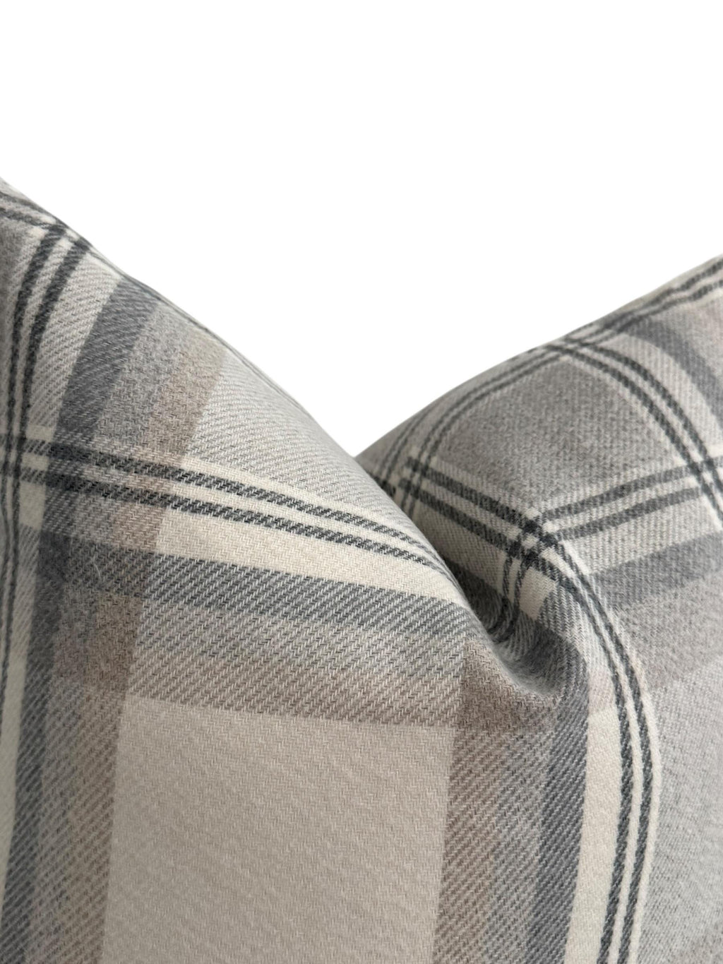 Neutral Plaid Pillow Cover, Gray Beige Farmhouse Cushion, Modern Rustic Decor