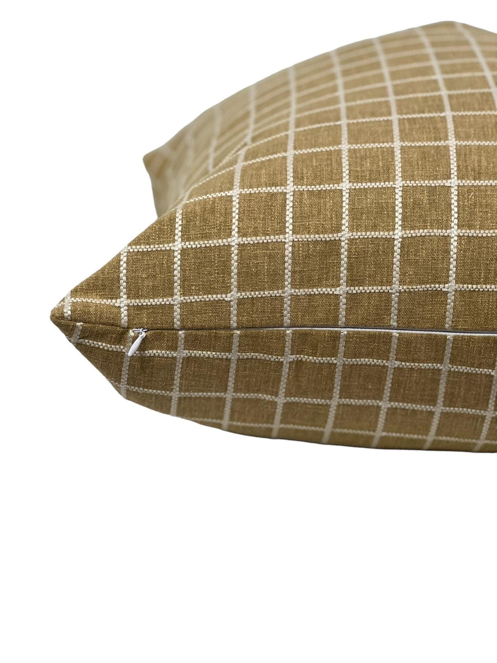 Bee Print and Mustard Plaid Pillow Set, Farmhouse Throw Pillows