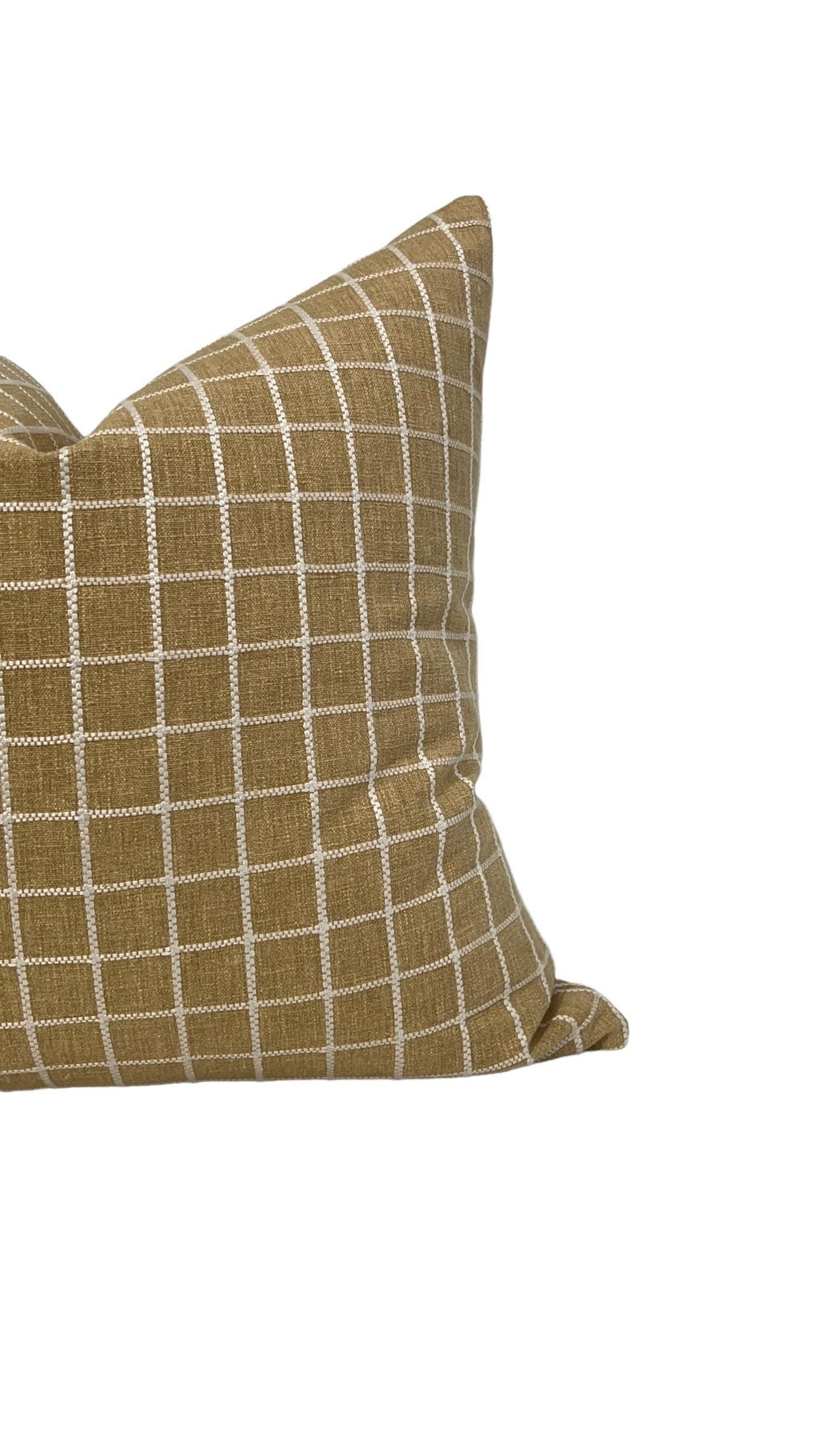 Bee Print and Mustard Plaid Pillow Set, Farmhouse Throw Pillows