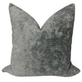 Textured Velvet Pillow Cover, Handmade Gray Decorative Cushion