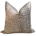 Gray Antelope Print Pillow Cover, Spotted Animal Pillow, Handmade